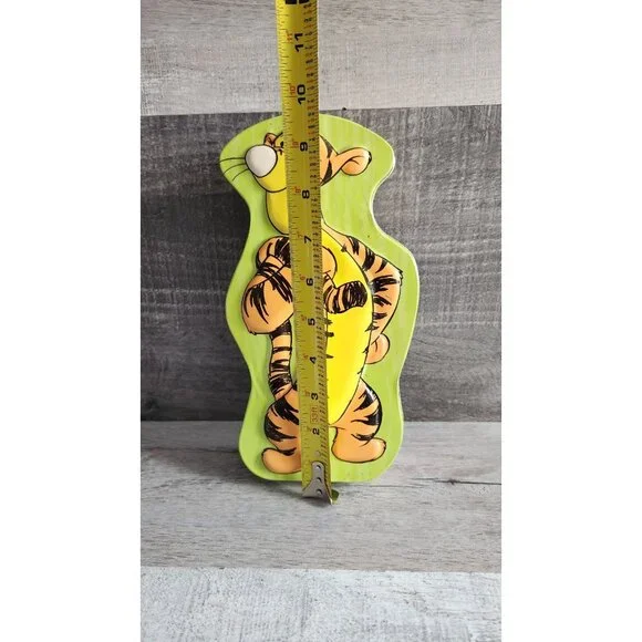 Vintage Disney Winnie the Pooh Green Tigger 9" Collectible Tin Container - Picture 2 of 6